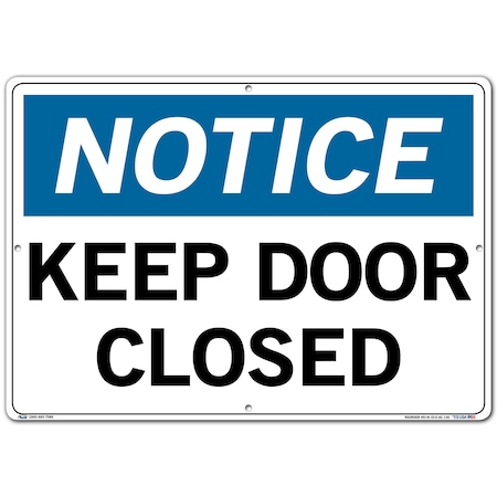 Vestil Aluminum Composite Sign, 14-1/2" Height, 20-1/2" Width, Aluminum Composite, Rectangle, English SI-N-10-E-AC-130